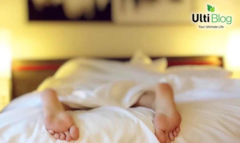 An image of a woman's feet  in a post about How To Improve Circulation In Your Legs While Sleeping