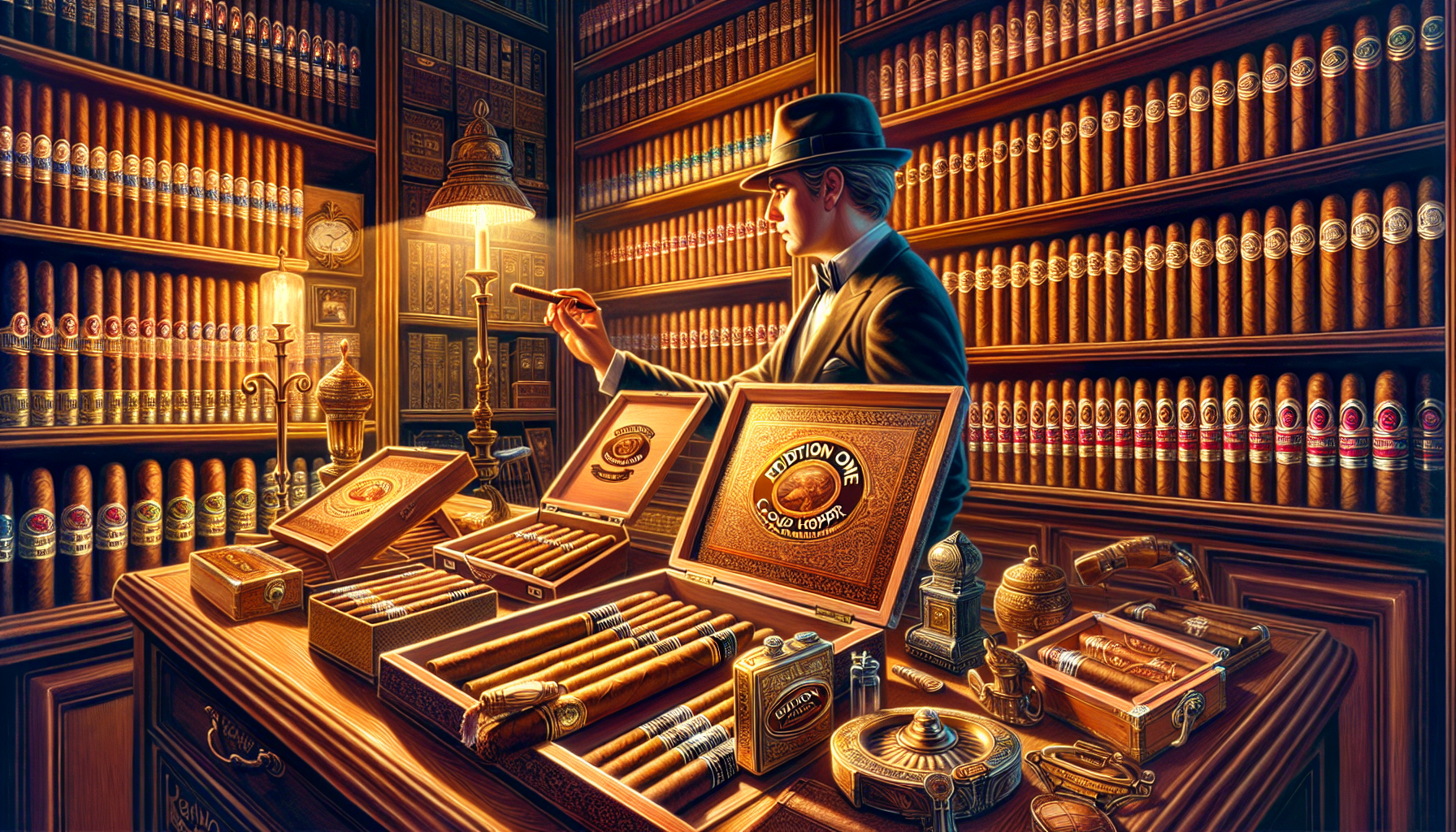 An illustration showing the process of choosing the right Edition One Cloud Hopper cigar.