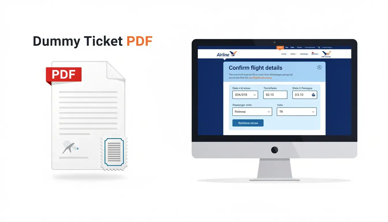 Dummy Ticket PDF vs Airline Website Check (Paris)