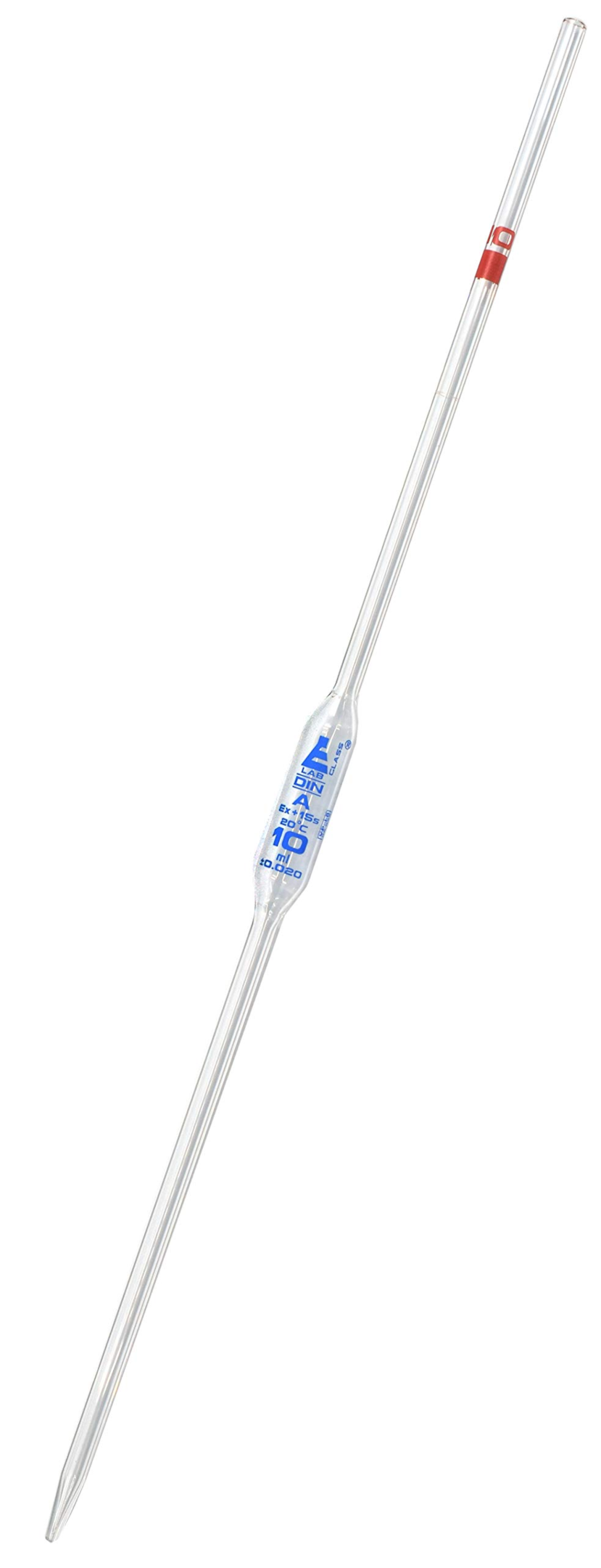 Class A pipette with narrow neck