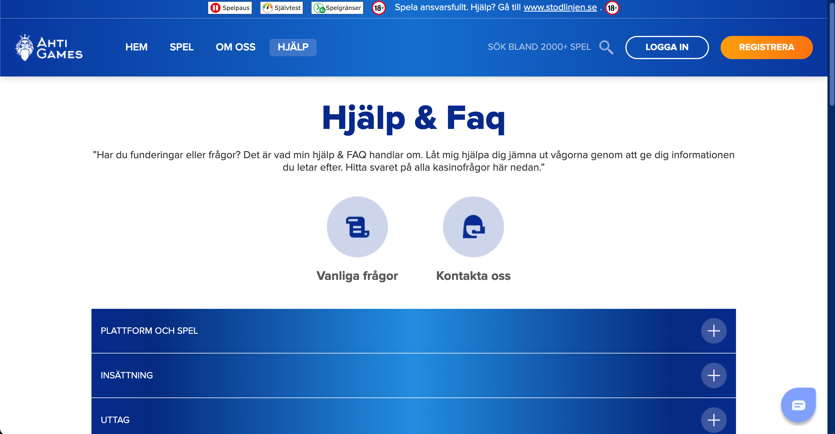Ahti games support