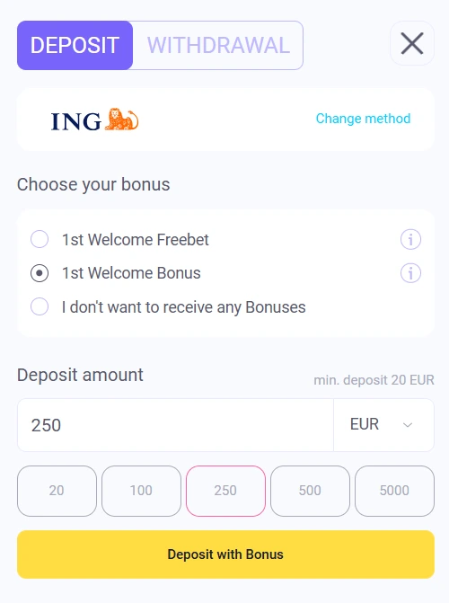 Lalabet deposit form