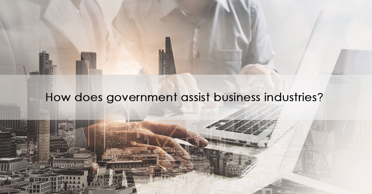 How does government help different business industries?