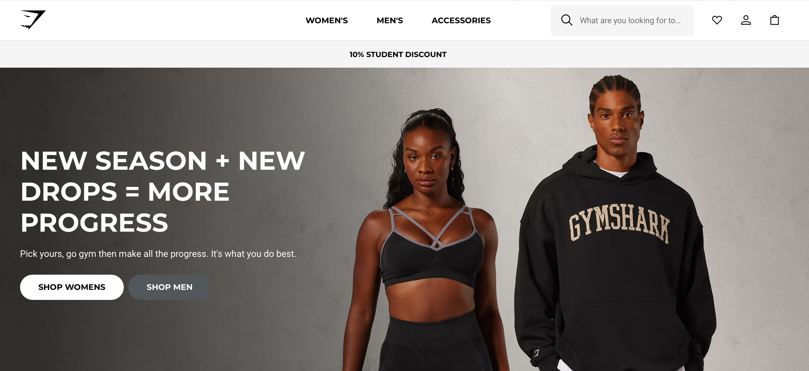 dropshipping stores - gymshark