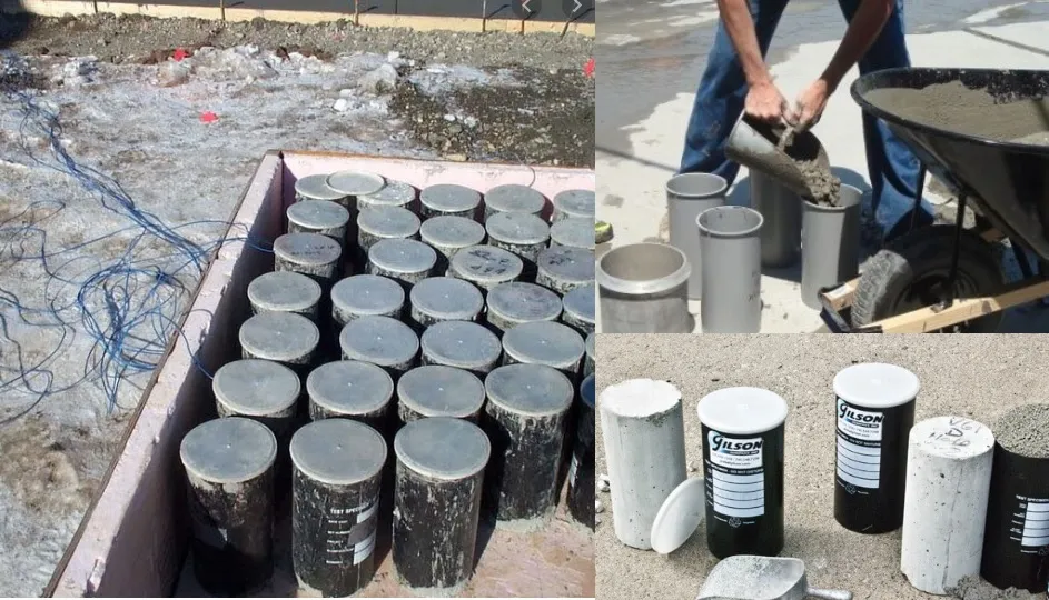 Different types of concrete test cylinder molds
