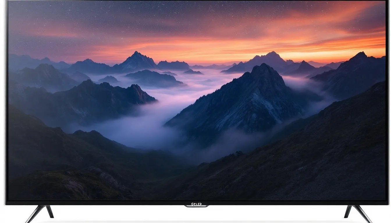An image showcasing QLED technology highlights its stunning contrast and vibrant colors, illustrating how quantum dots enhance picture quality. The display demonstrates superior brightness and precise contrast control, making it ideal for well-lit rooms compared to traditional LED TVs.