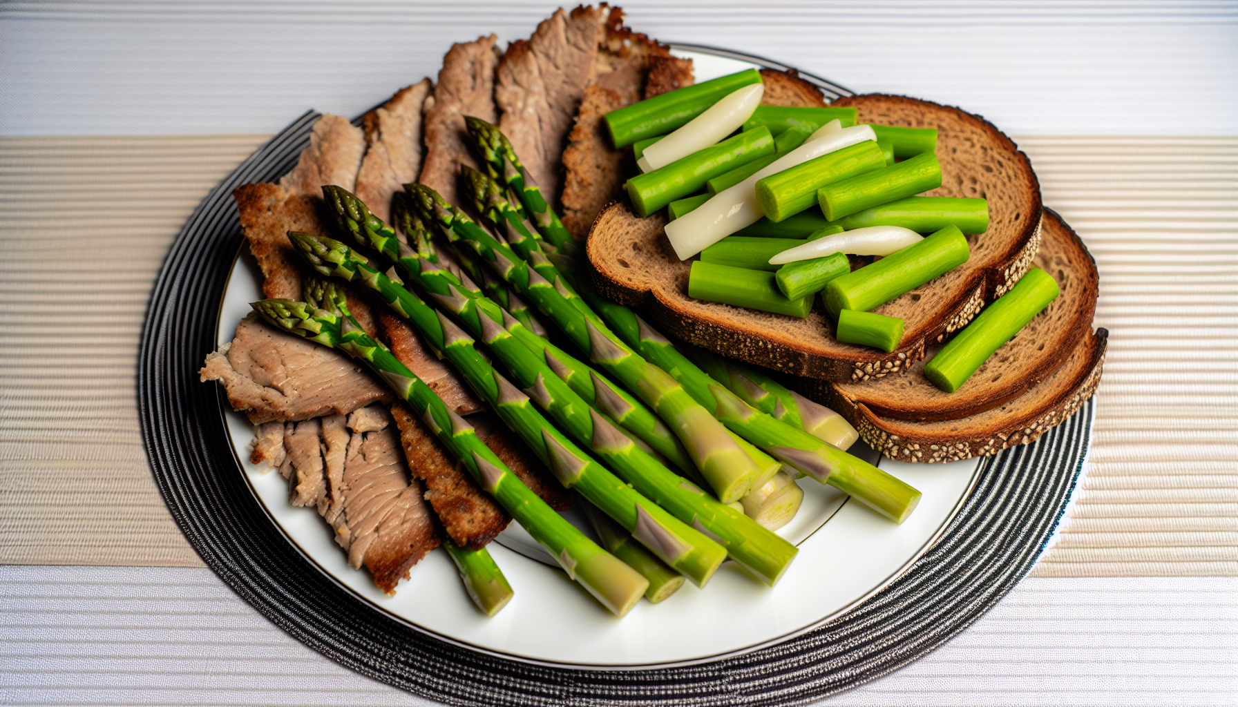 Well-cooked vegetables and meats on a plate