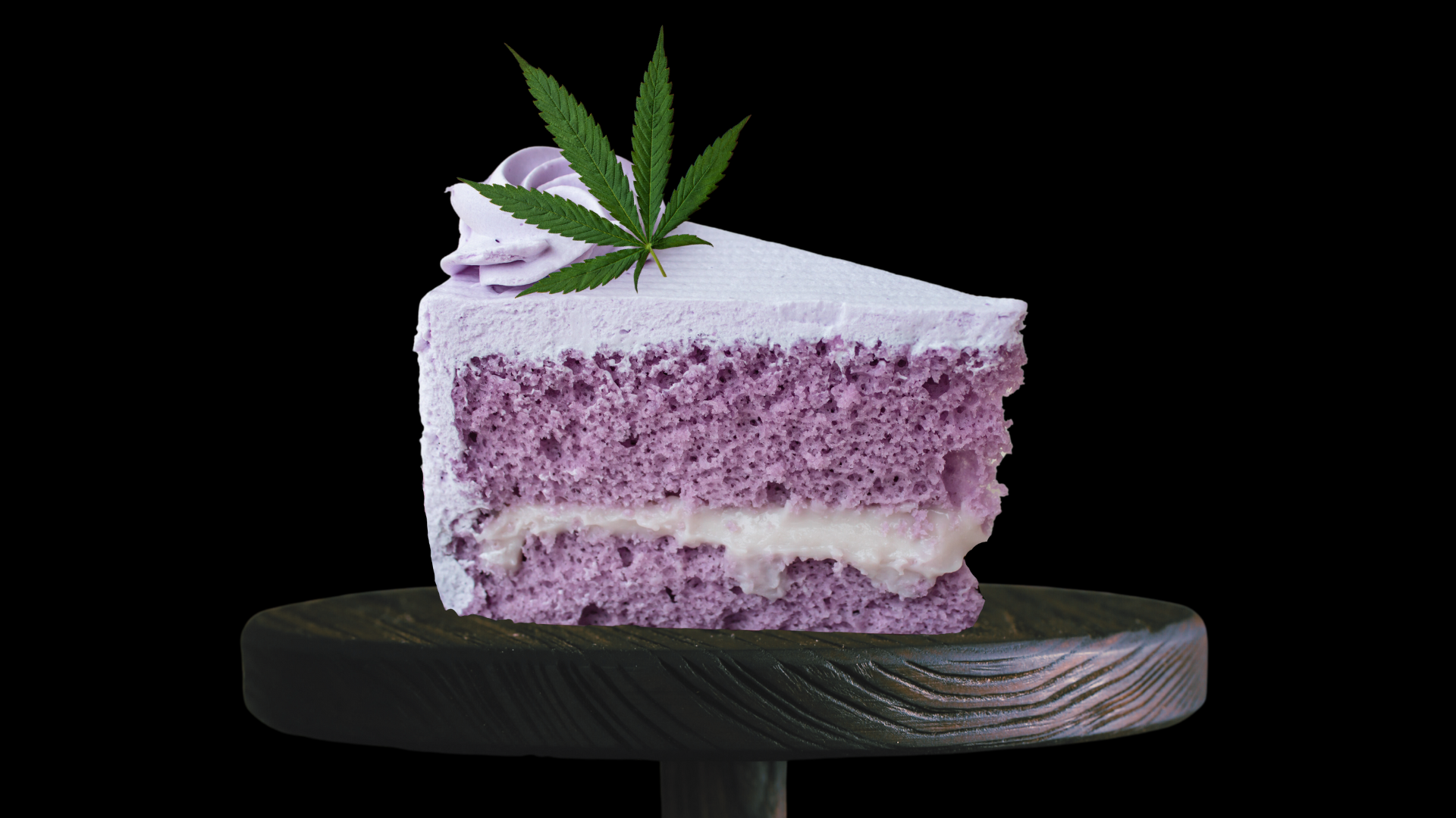wedding crasher strain cannabis infused purple cake recipe image