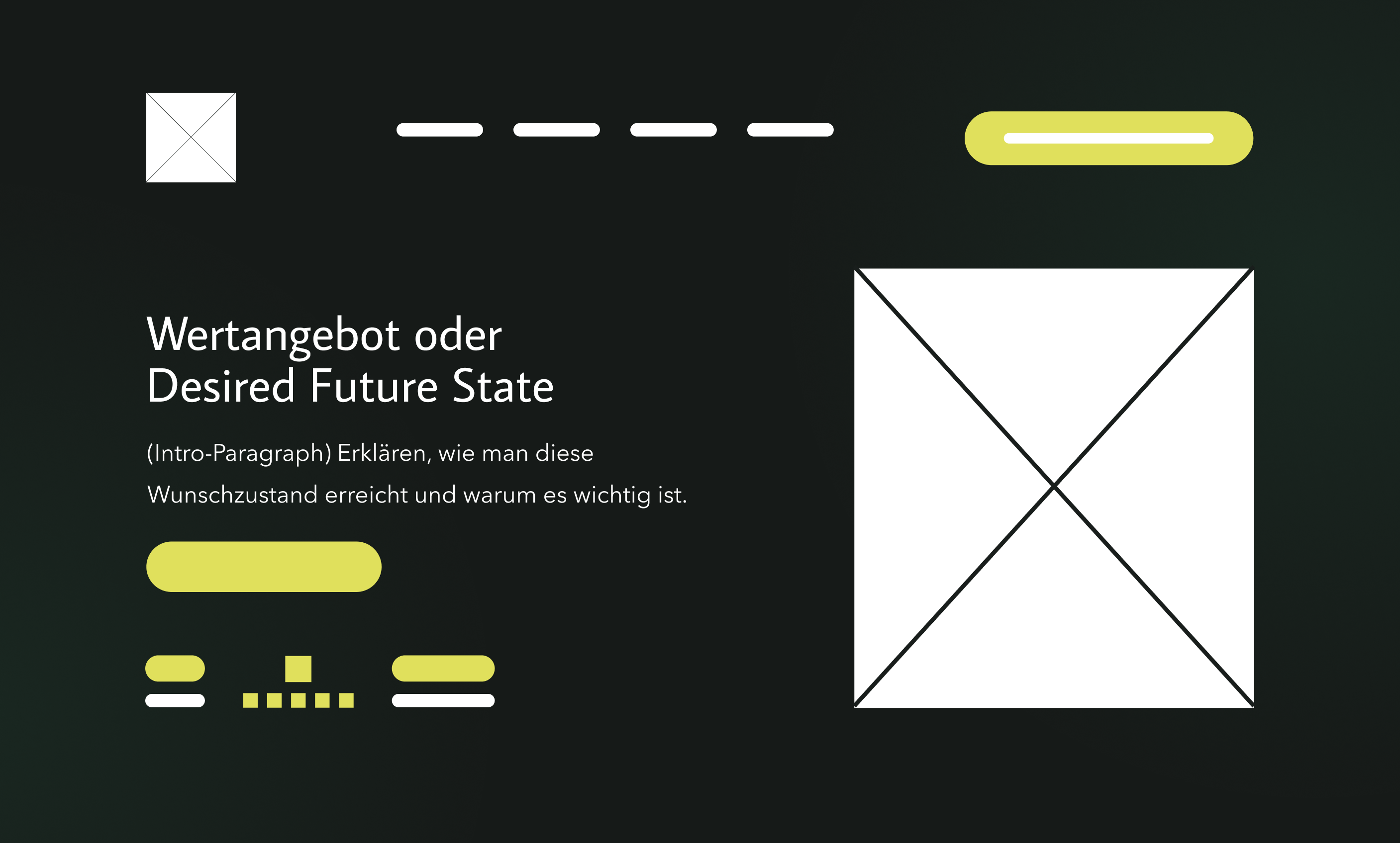 Optimal strukturierter Header mit einer Navigation, H1-Titel, Introparagraf und Call-to-action (CTA)
