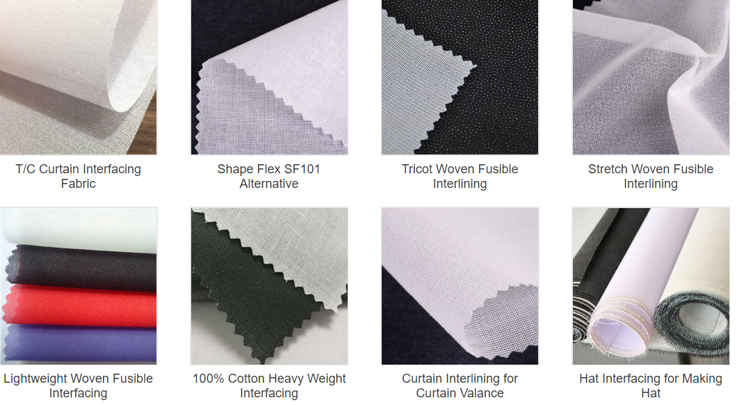 Interlining lightweight fabric as a separate layer in upper fabric or fashion fabric