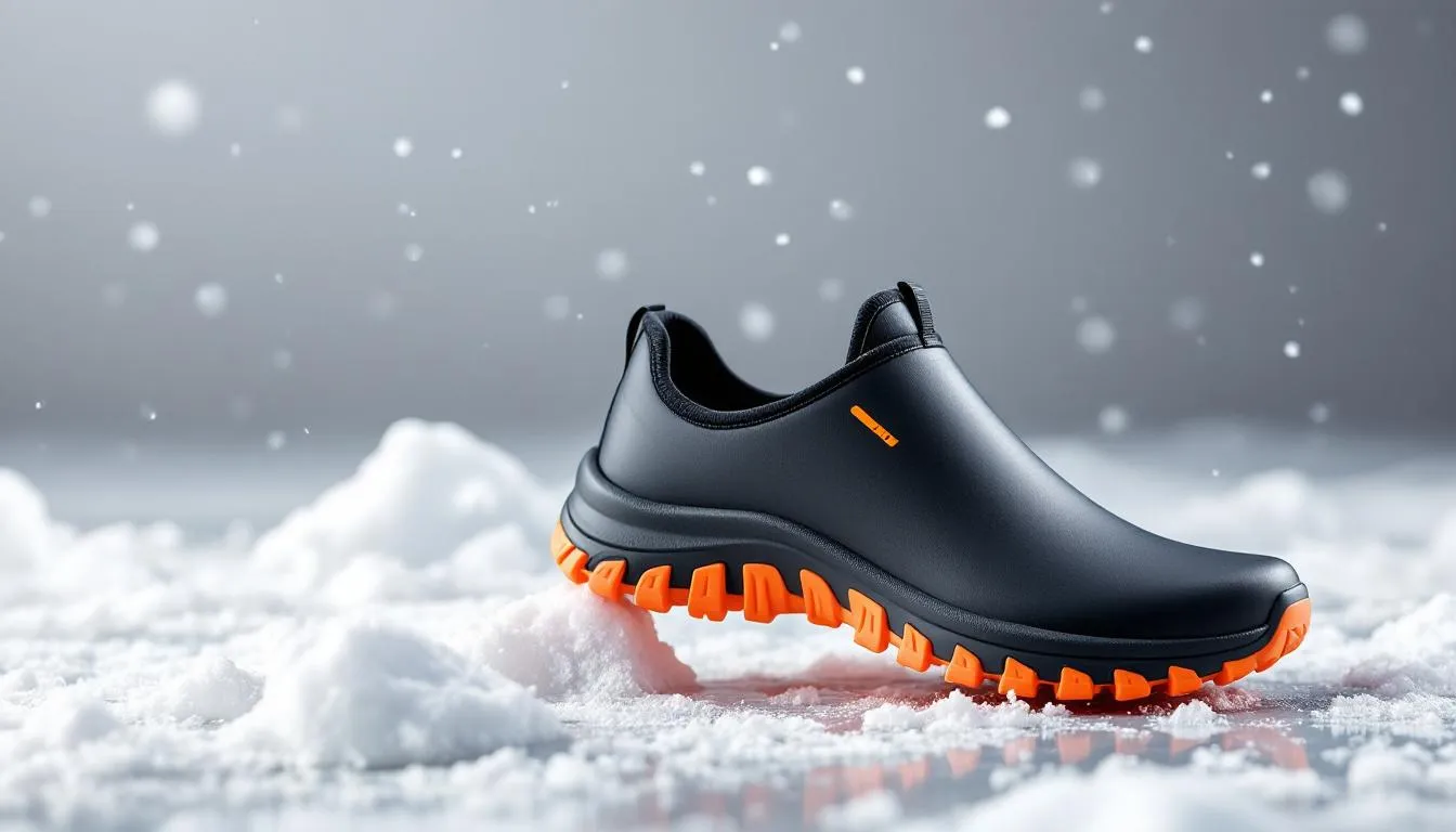 Anti-slip water shoes suitable for icy conditions.