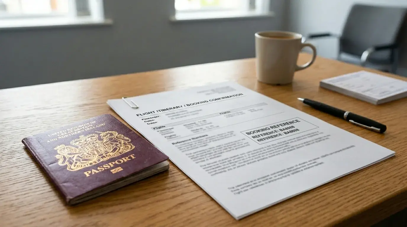 Polished dummy ticket PDF review showing why visible details matter for visa files