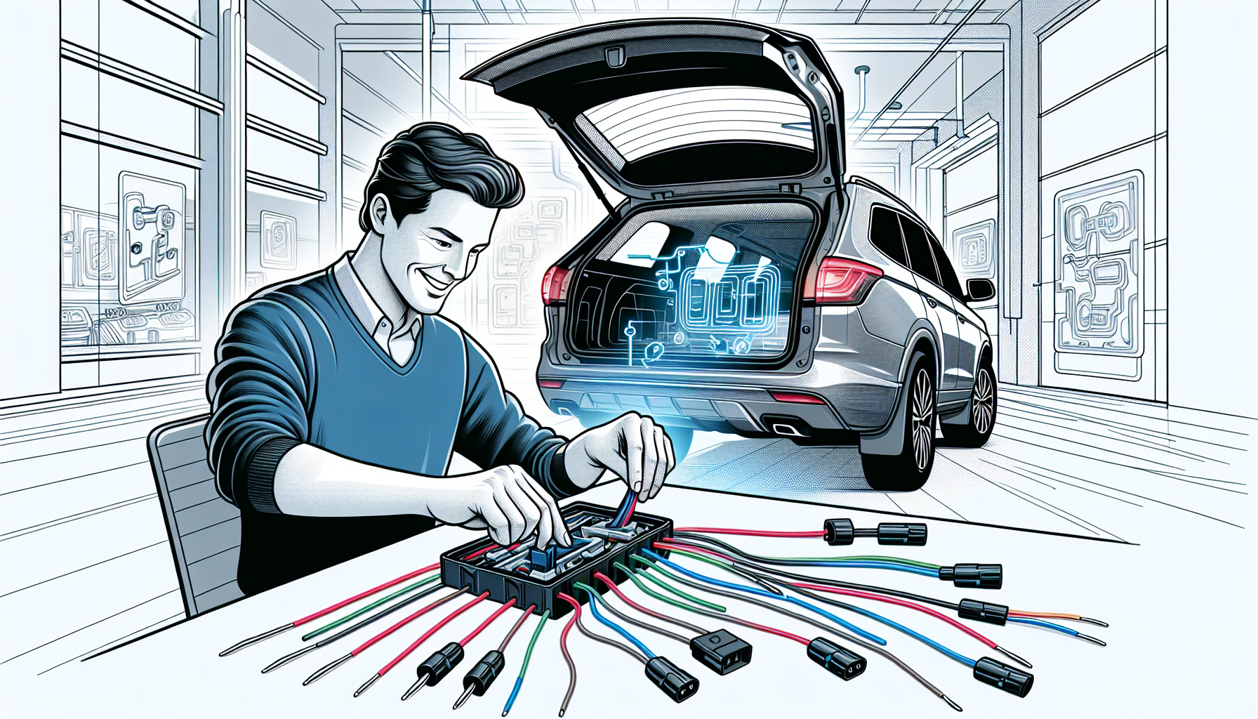 Illustration of the plug-and-play installation process