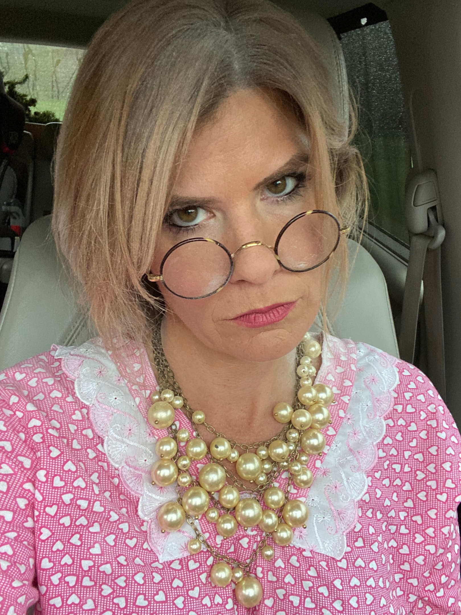 Halloween costumes - dresses as grandma for our riding hood famliy theme.