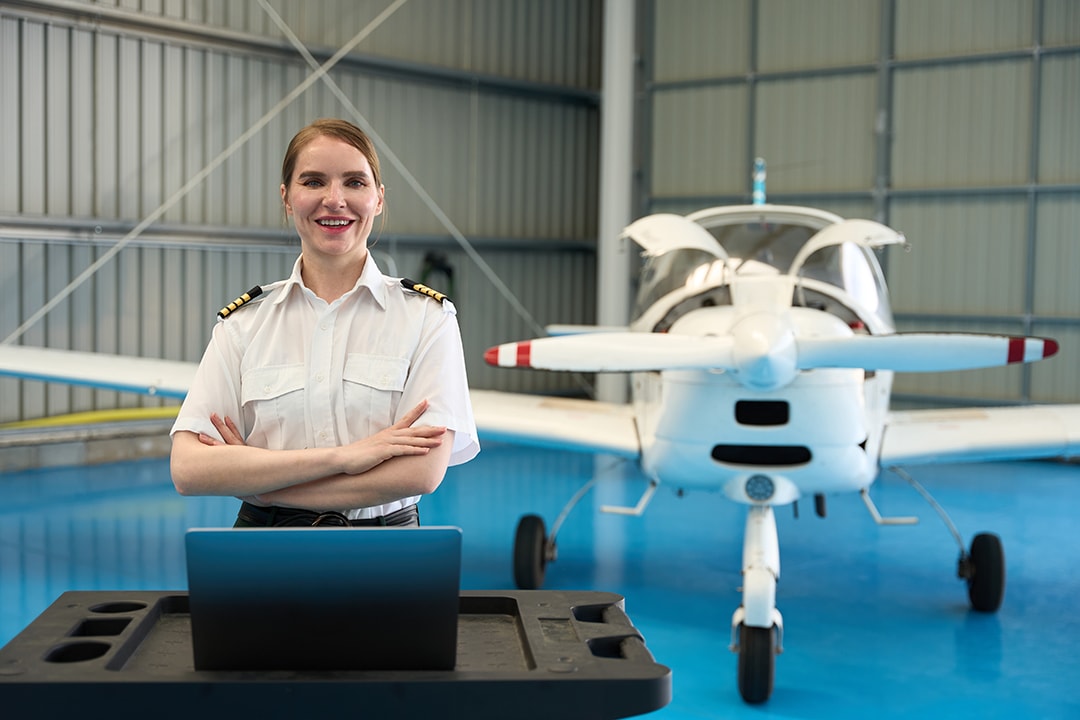 certified flight instructor guiding pilot trainee