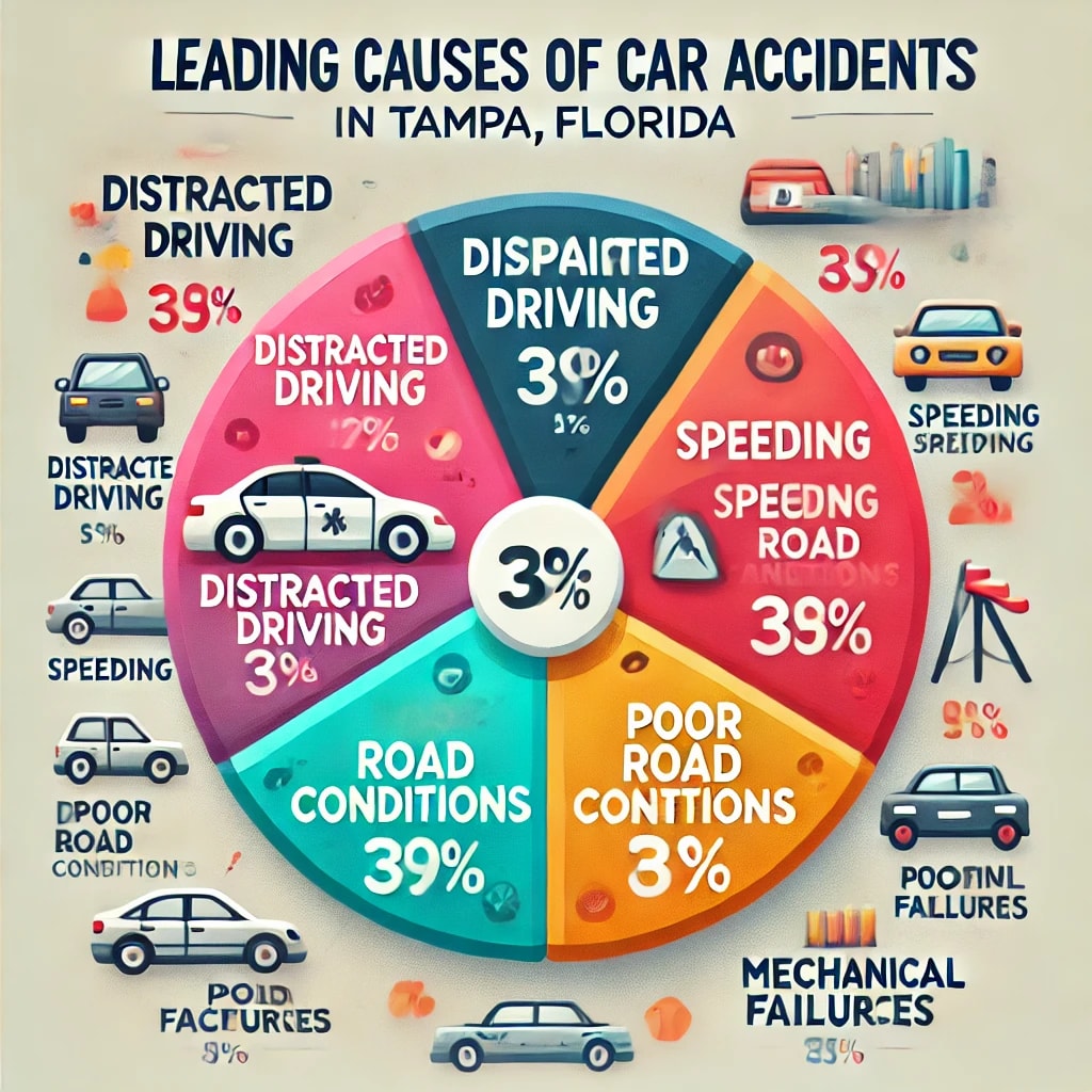 Causes of car accidents in Tampa.
