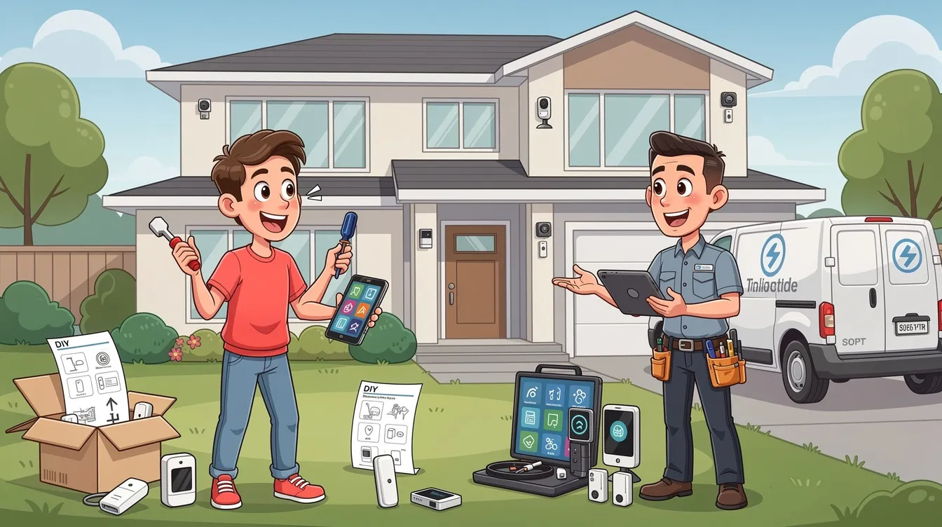 Ease of installation for DIY vs professional home security systems.