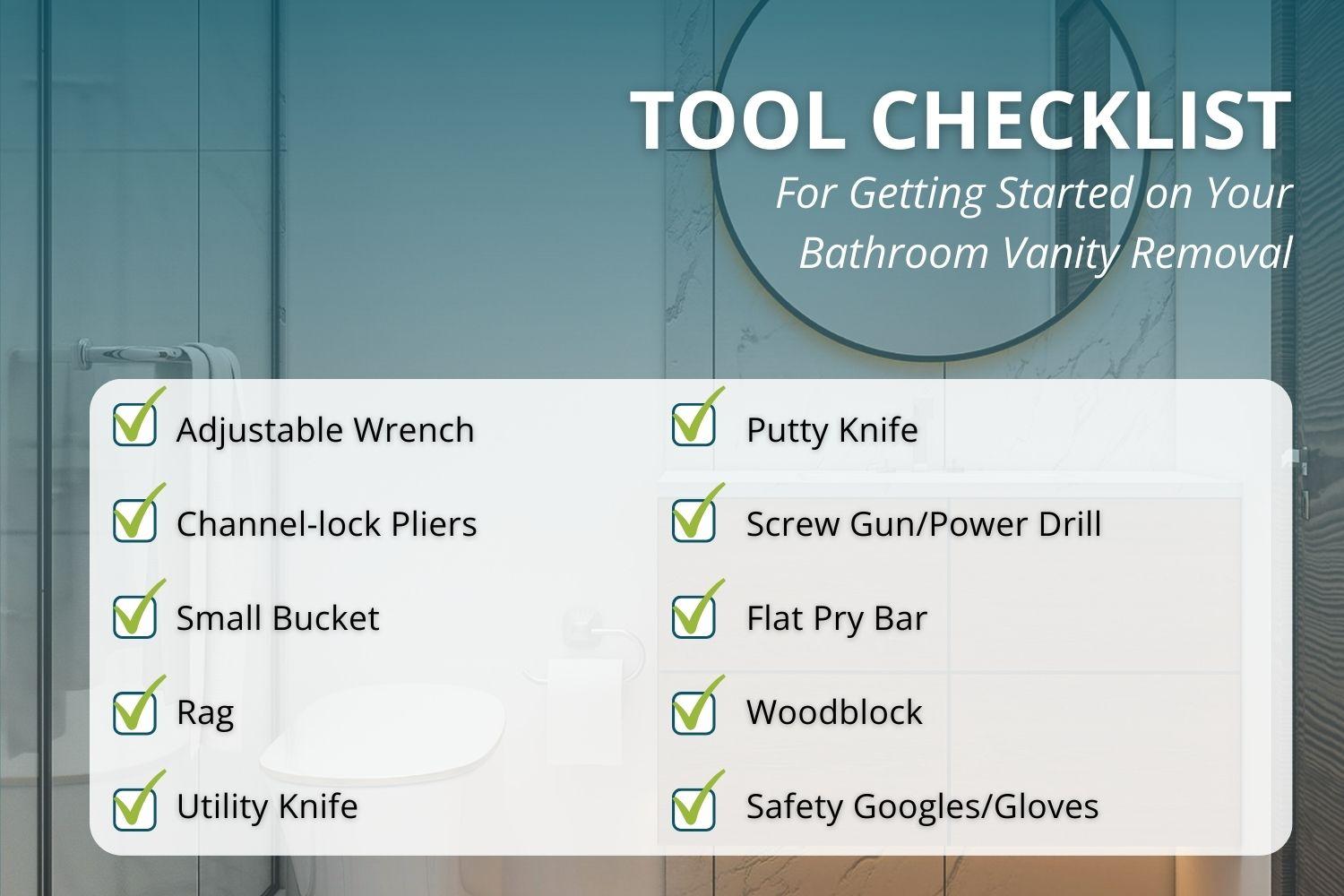 essential tools for a smooth vanity removal