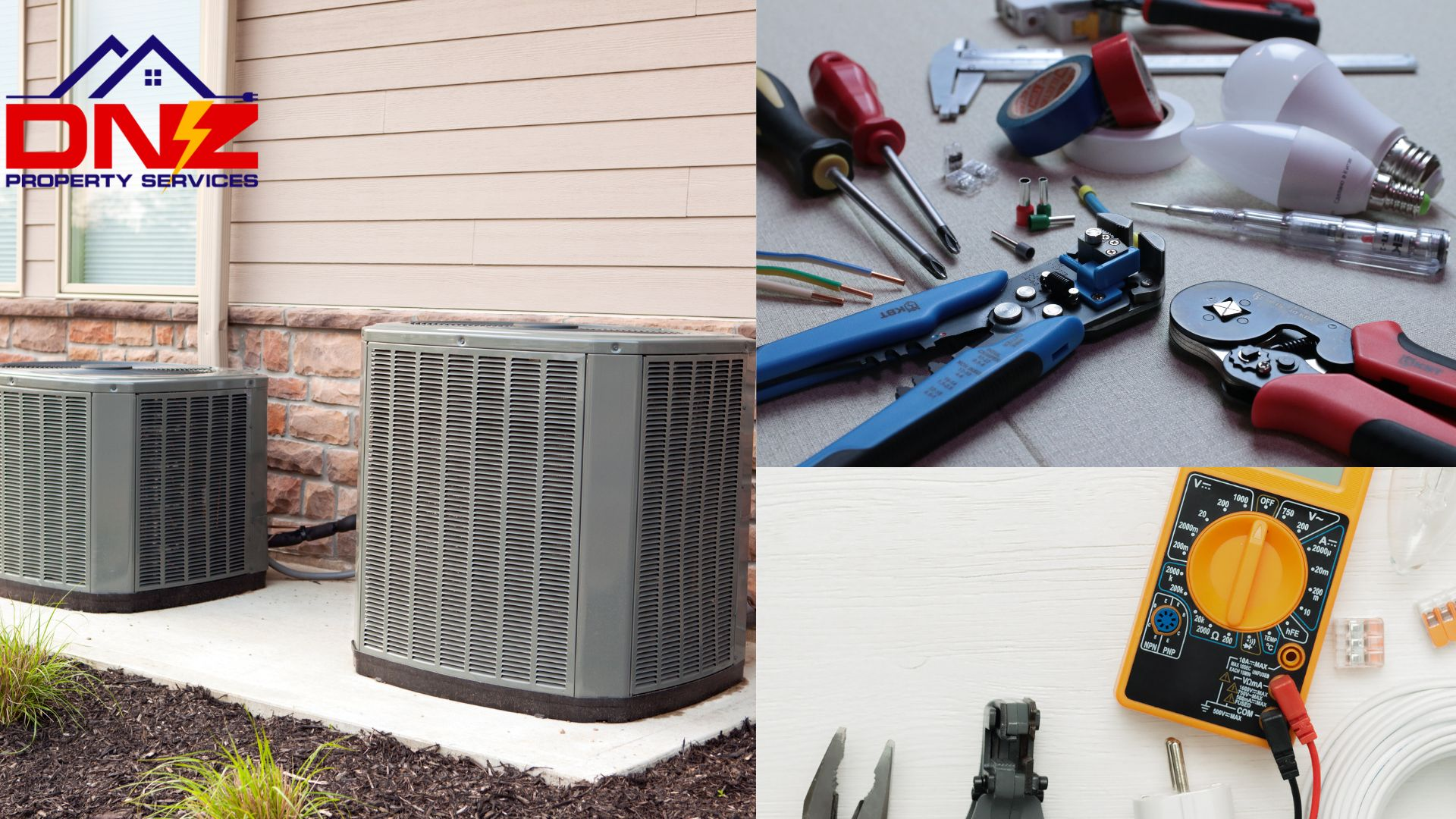 An image of an air conditioner and a heat pump