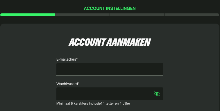 Aanmeldprocedure ComeOn casino