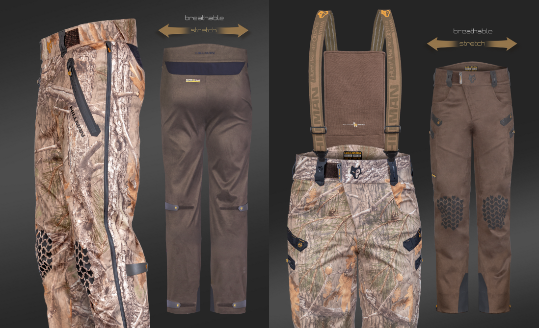 Insulated hunting pants with suspenders