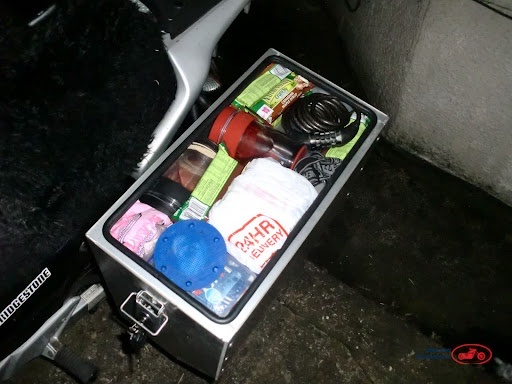 Motorcycle touring requires careful packing