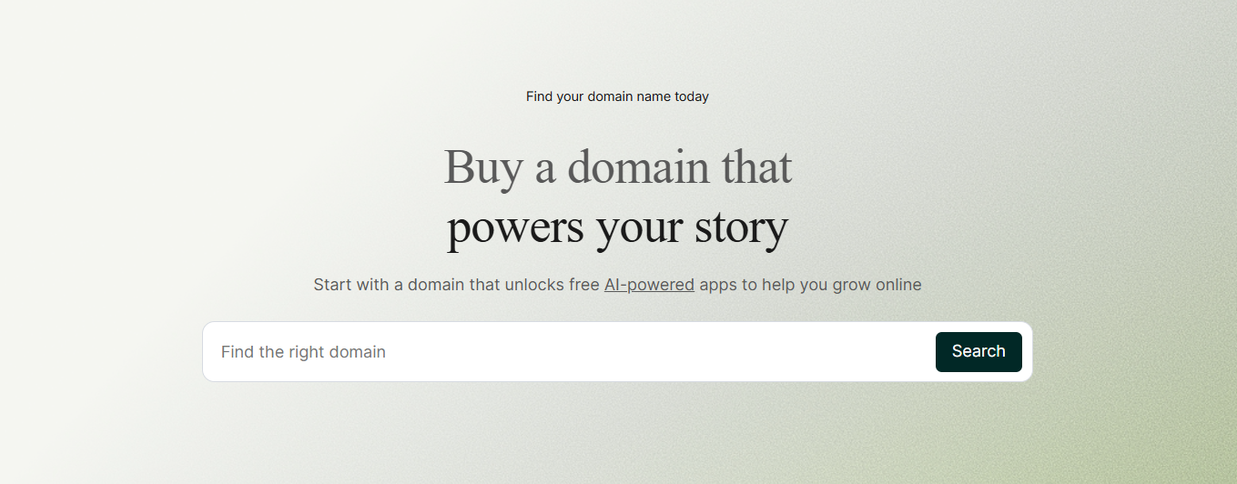 The Network Solutions Domain Search tool.