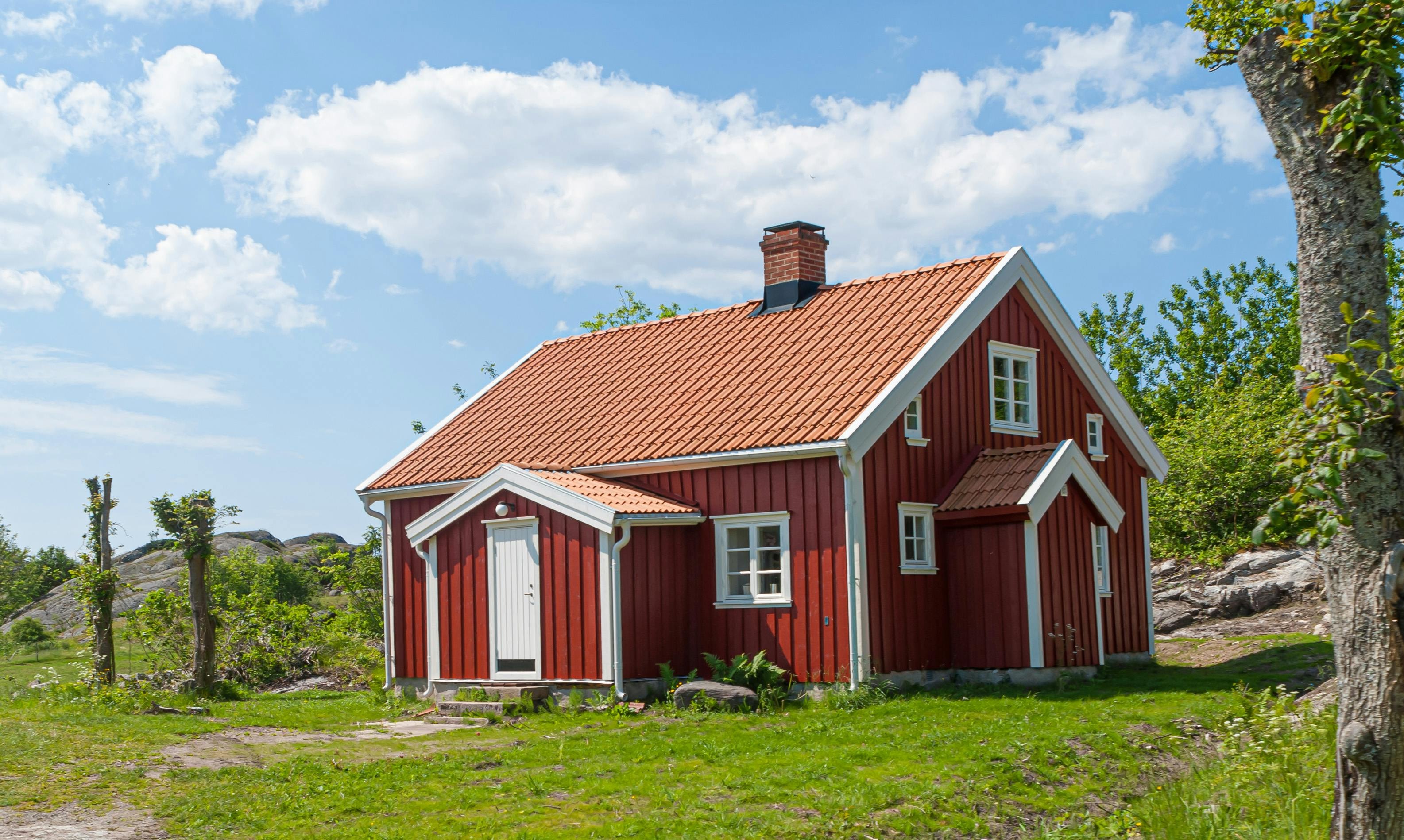 Single family home in rural area. 