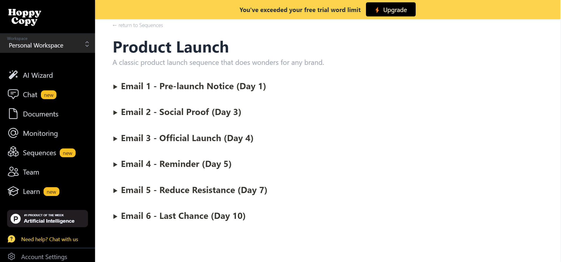 Landing Page - Product Launch Sequence 