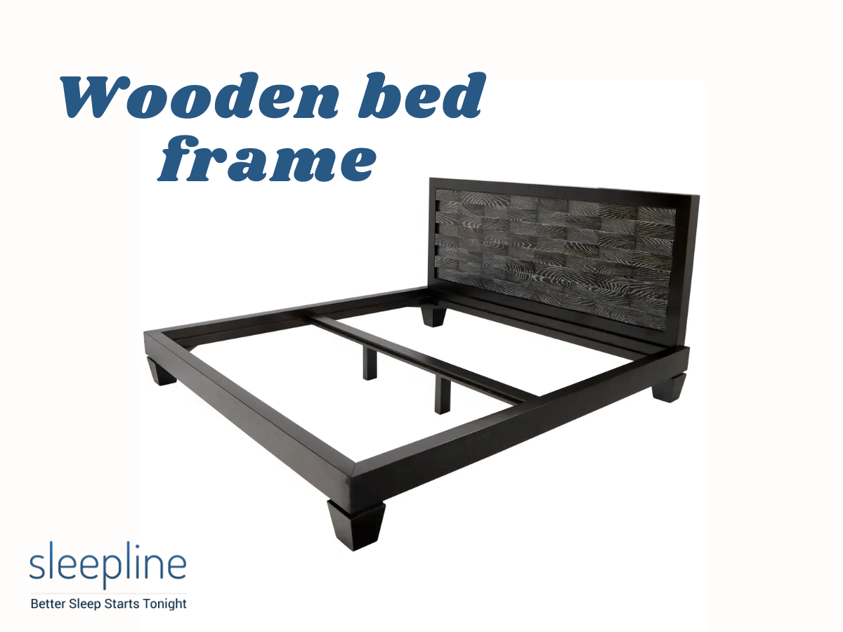 Bed frame made out of wood