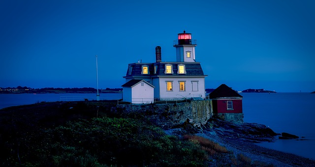 rose island, panorama, lighthouse