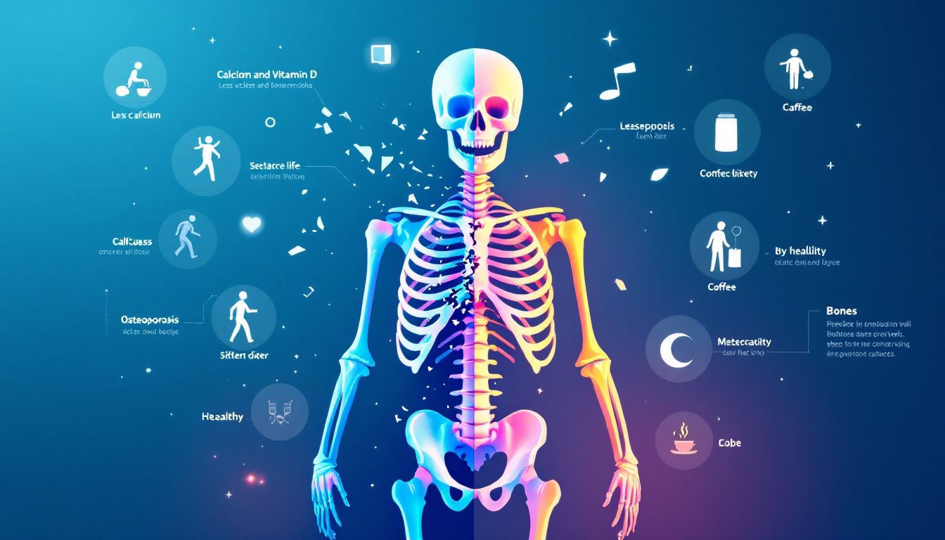 An illustration representing osteoporosis and its impact on bone health.