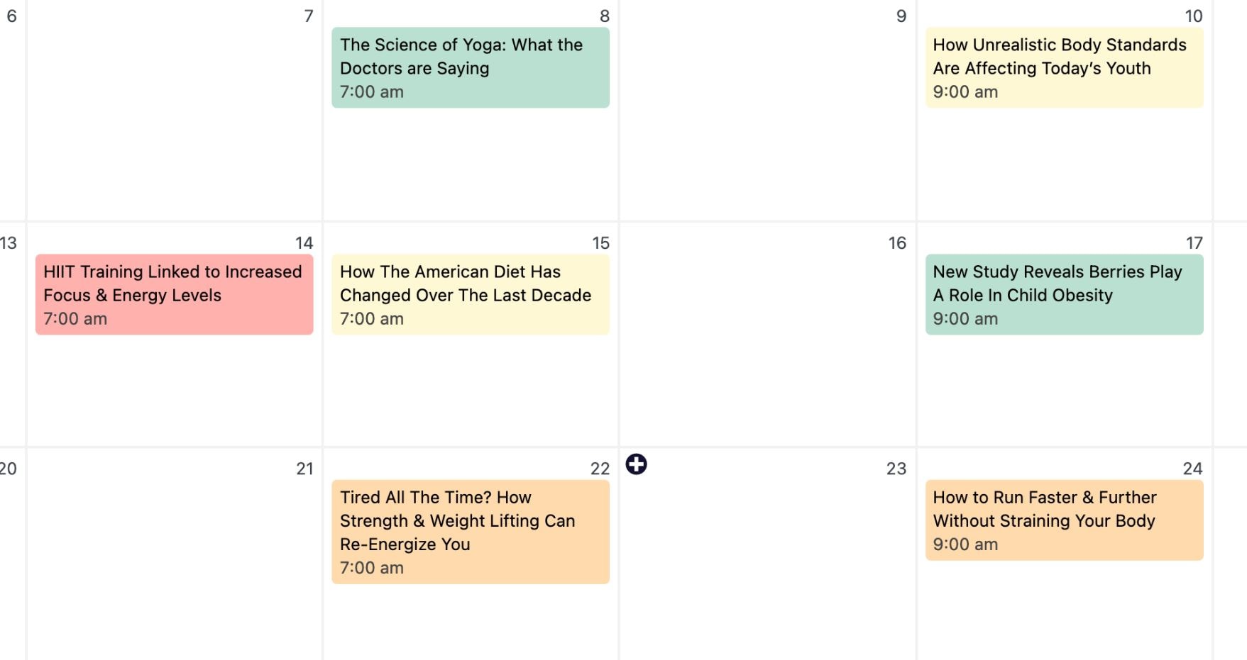 StriveCalendar calendar view