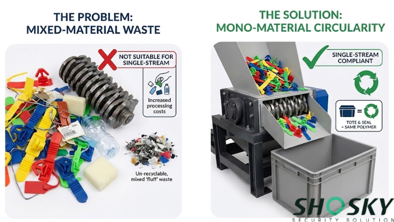 A side-by-side comparison of recycling challenges, environmental impact and sustainable circularity