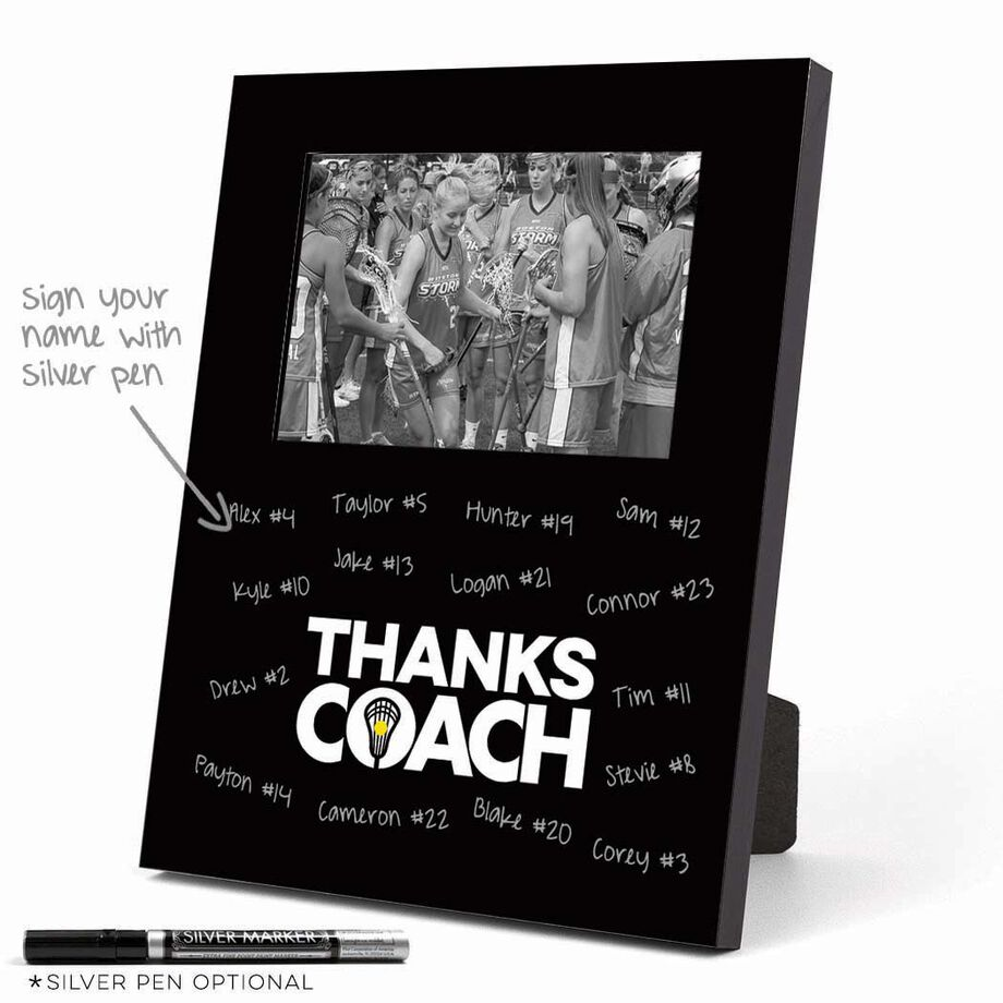 Include a picture of your family or a collection of pictures of the team! Also makes a great idea for coaches.