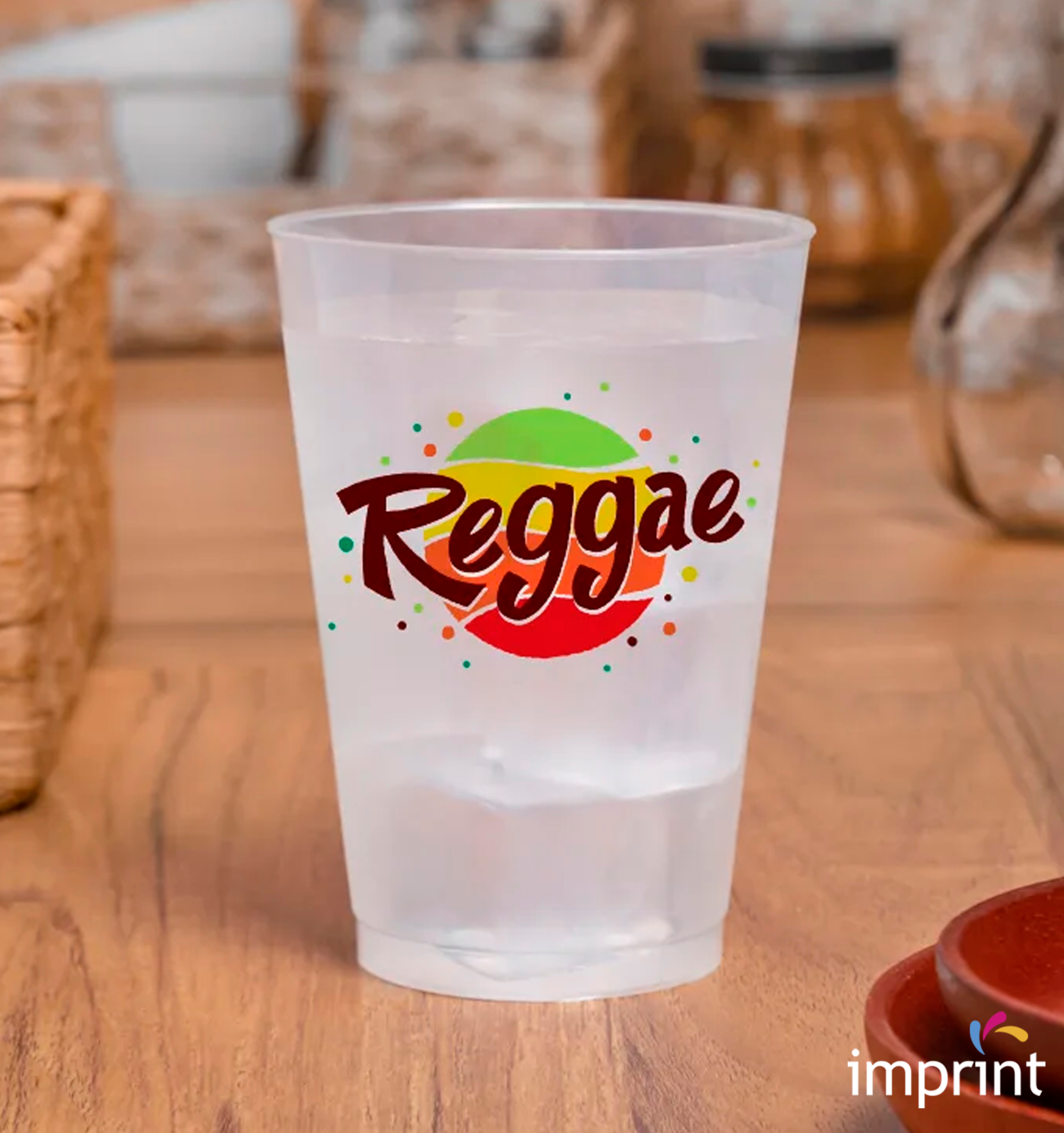 plastic custom frosted cups