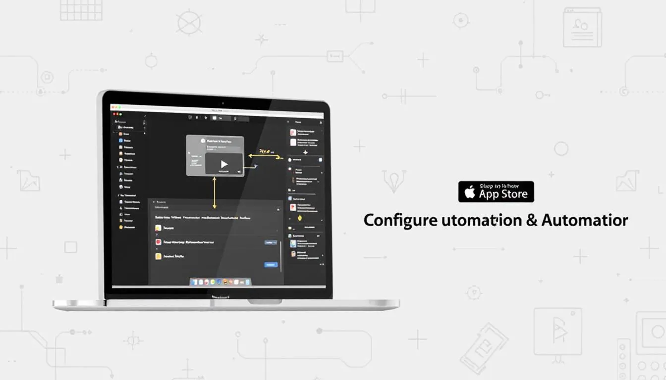 Un utilisateur configurant des automatisations avec Automator sur Mac.