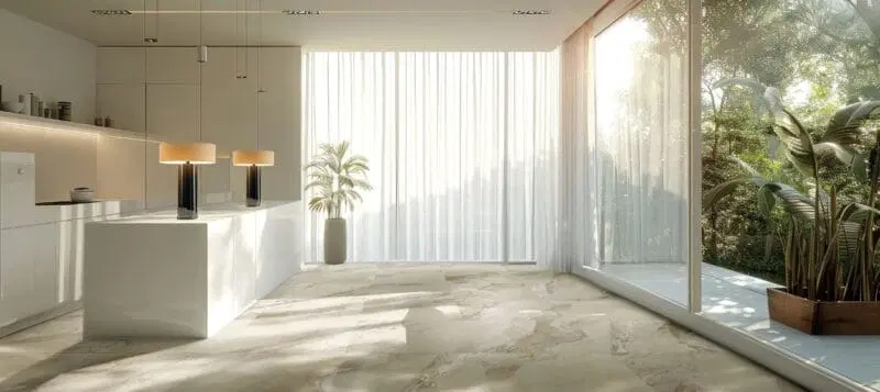Image: Blend Almond Matt Rectified large format slabs by Bottega Tiles at EMC Tiles