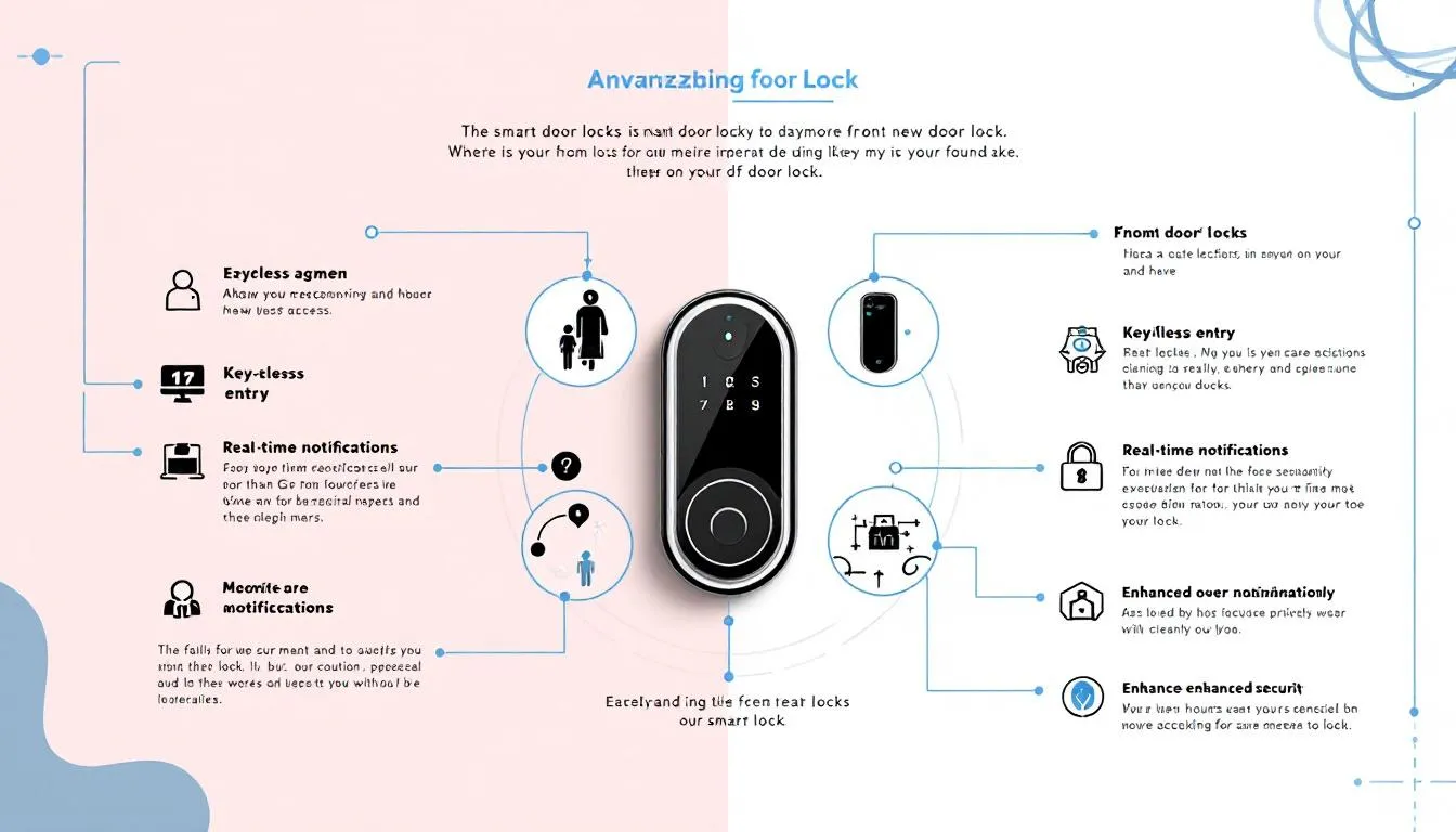 An infographic displaying the advantages of smart door locks over traditional locks.