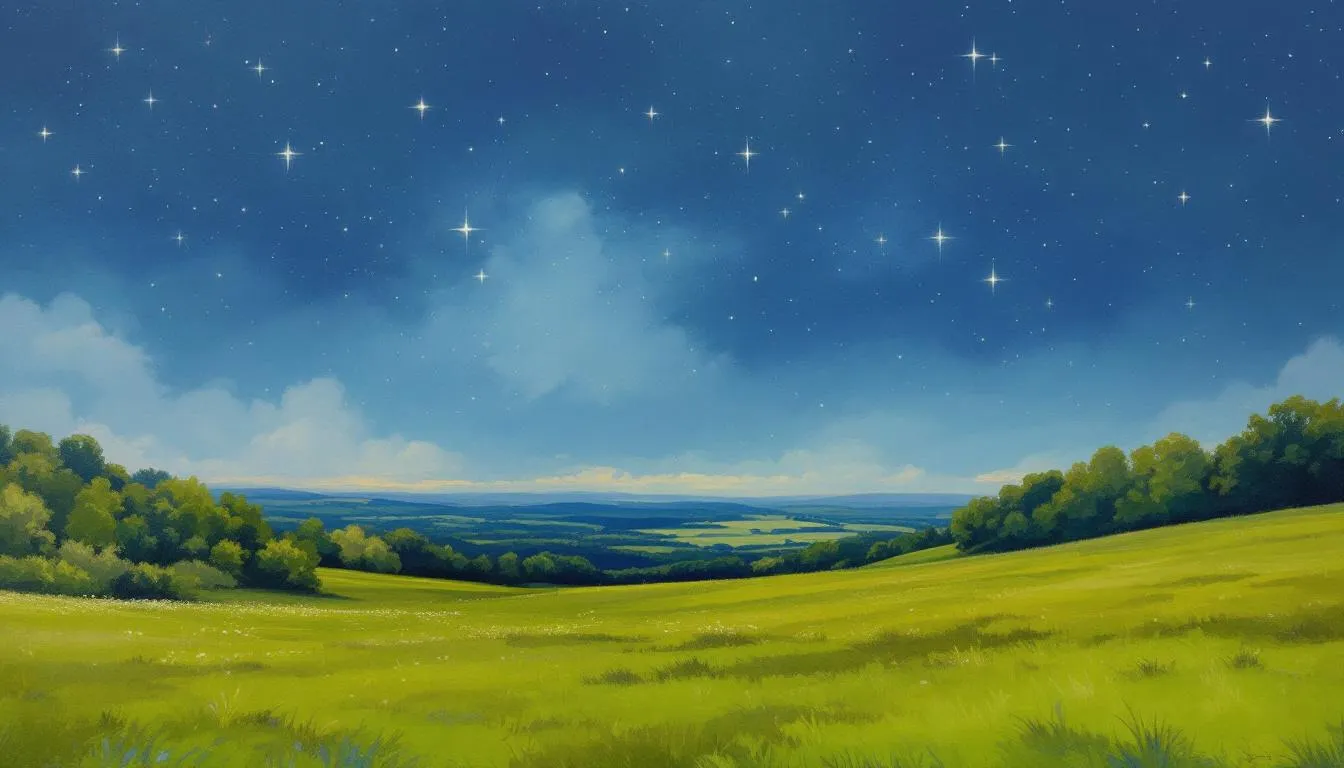 Night sky filled with stars over Sky Meadows State Park, an international dark sky park.