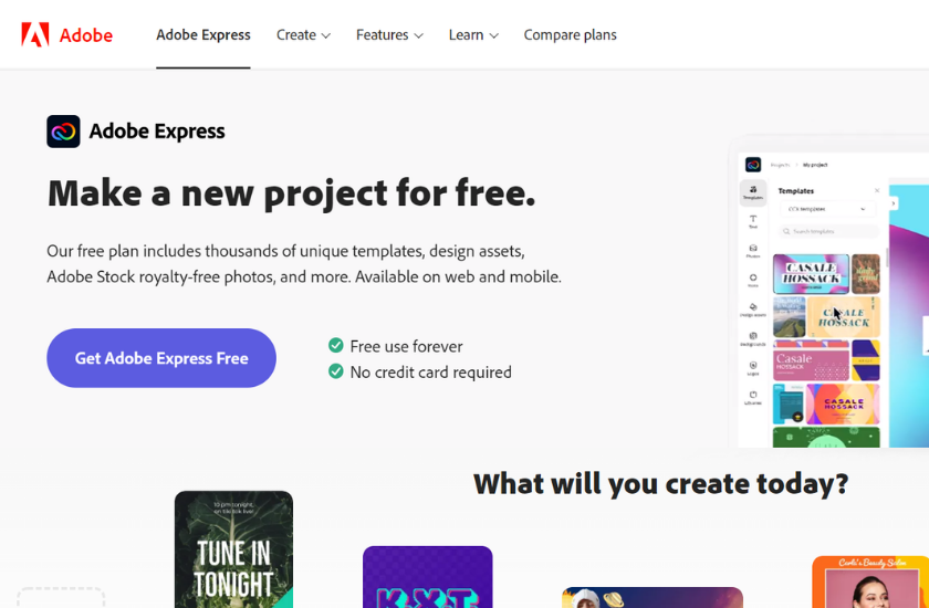  Adobe Express (Previously Adobe Spark)