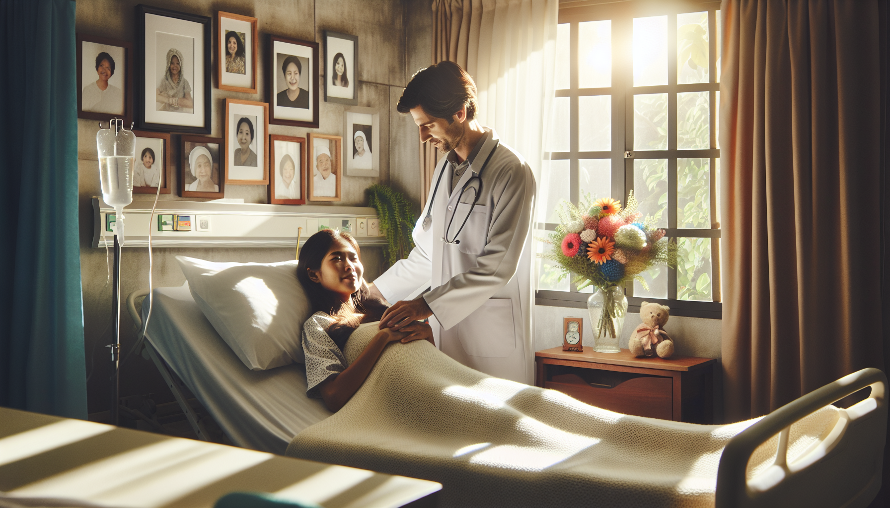 An illustration of a patient receiving palliative care