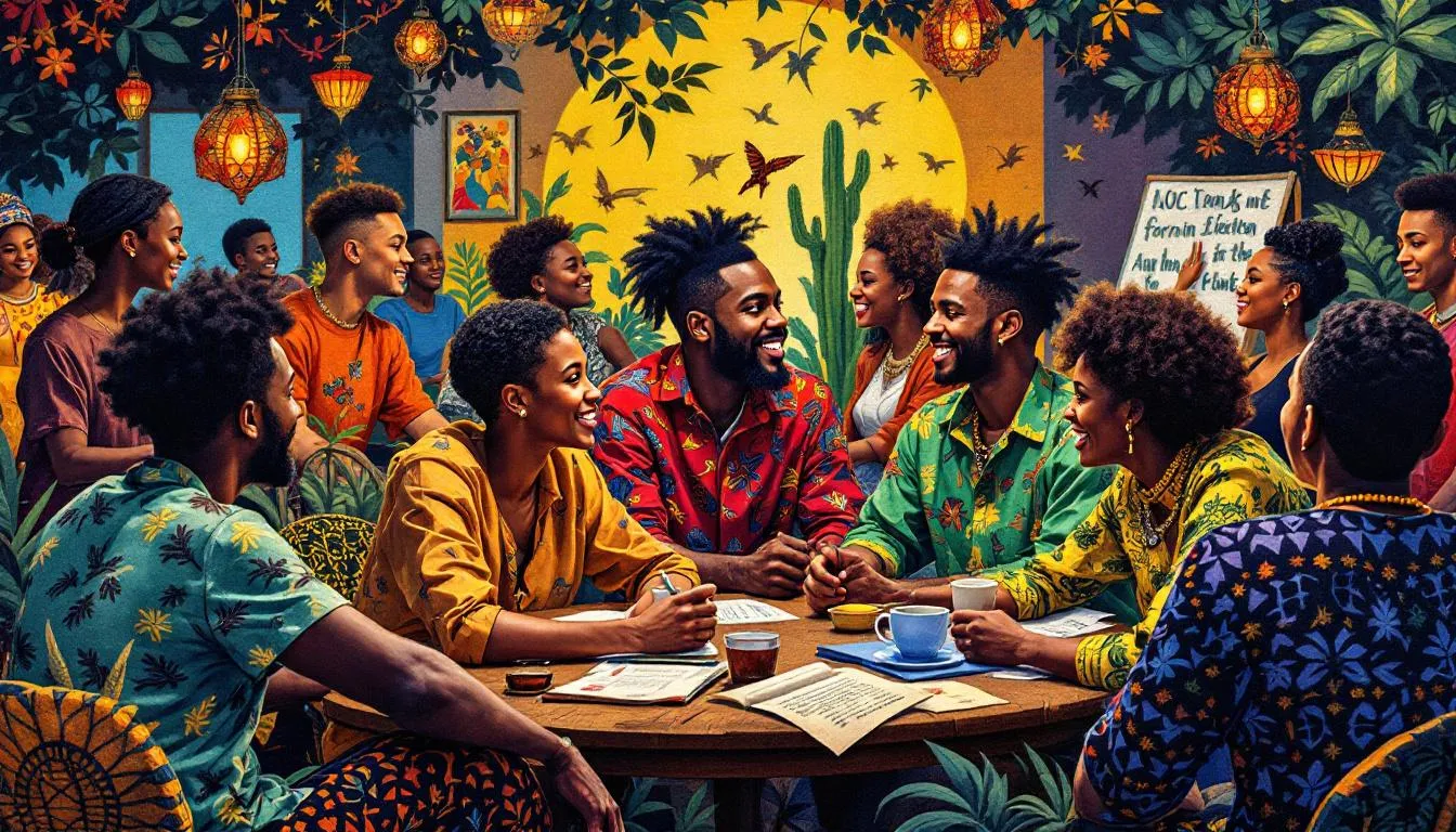 A community meeting focused on recognition and inclusion of African diaspora issues.