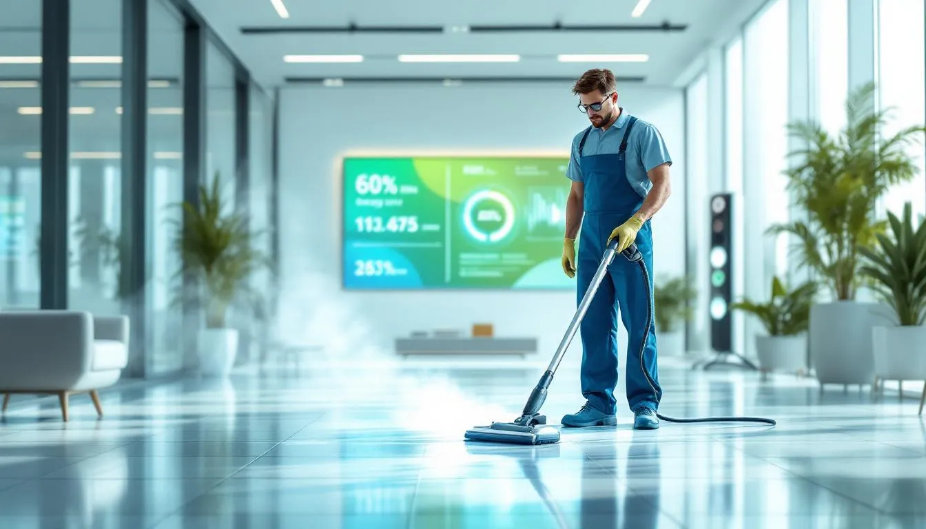 Eco-friendly cleaning methods in action.