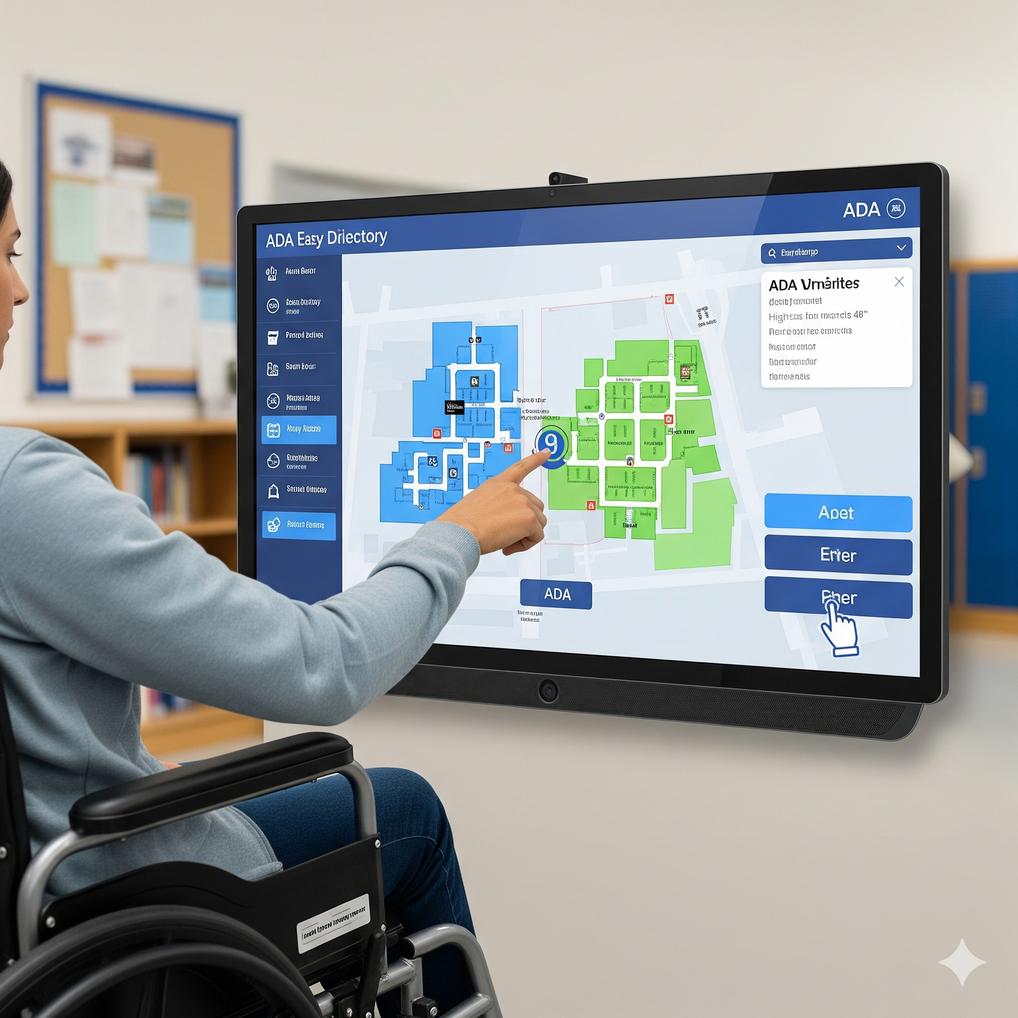 What Are the ADA Digital Signage Requirements 3 touchscreen and interactive accessibility