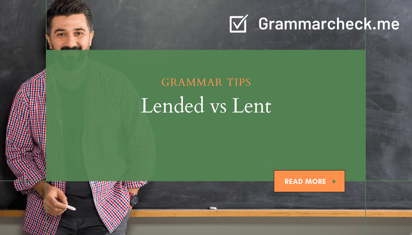 lended vs lent