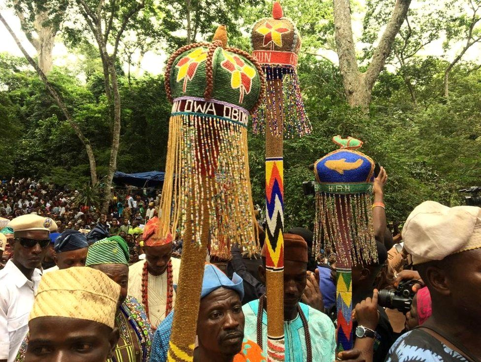 Oshun Being Celebrated at Yoruba Festival