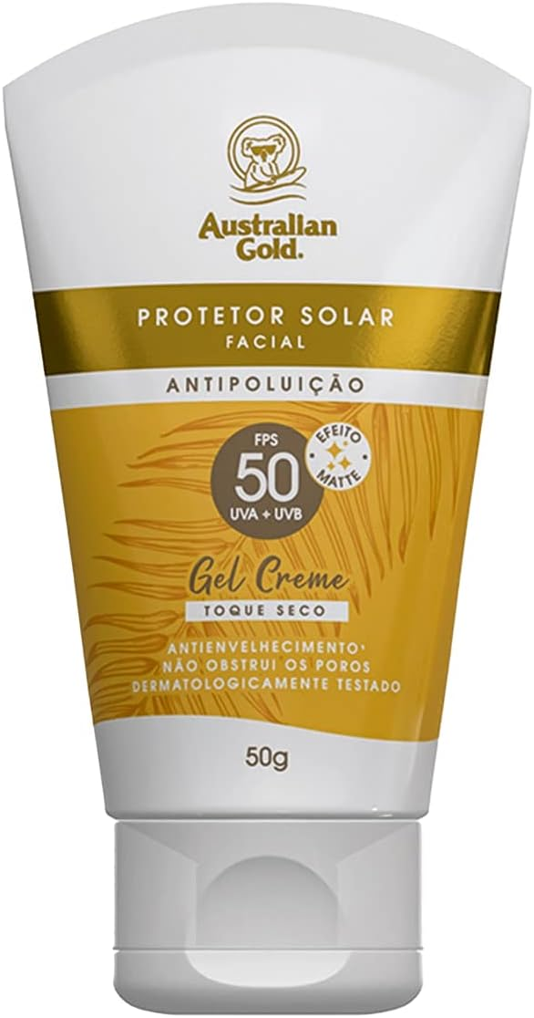 Protetor Solar Facial Australian Gold FPS 50. Imagem: Amazon