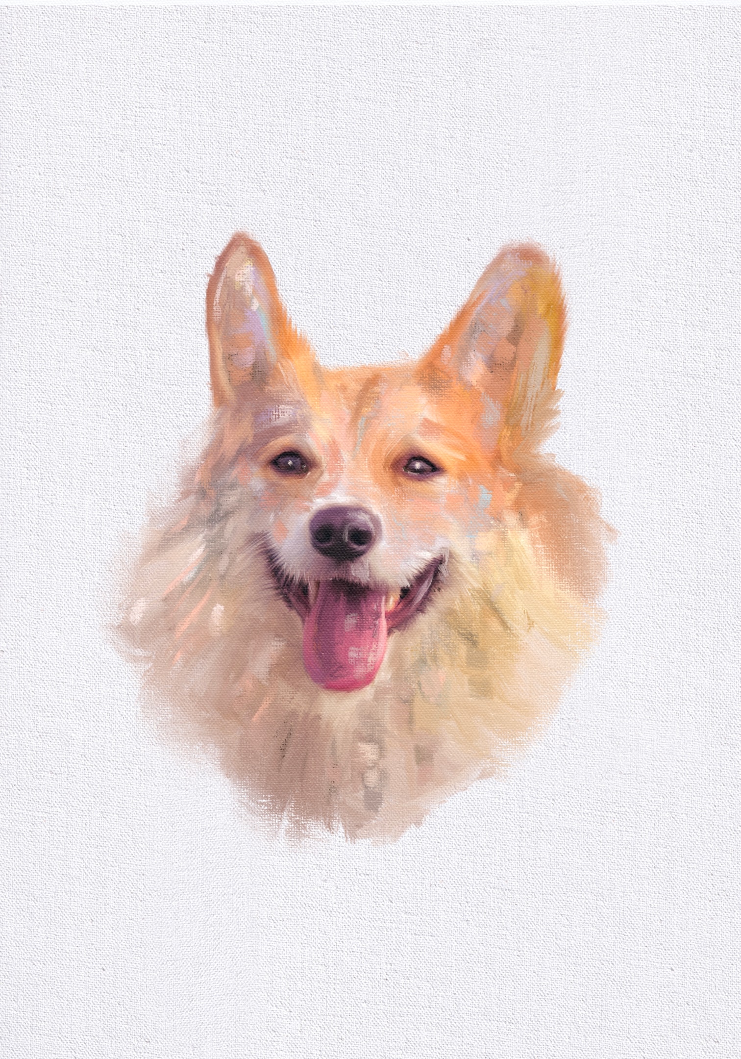 A beautiful custom pet canvas featuring a beloved pet.