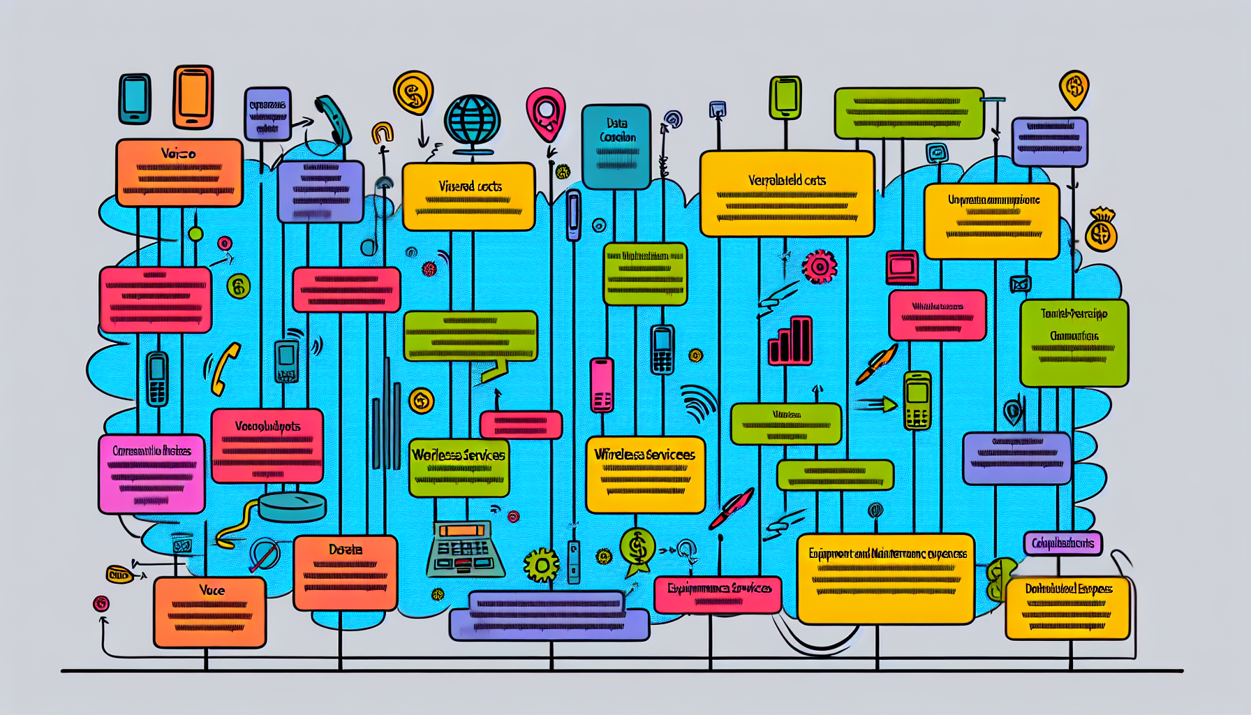 Photo of telecom expense breakdown